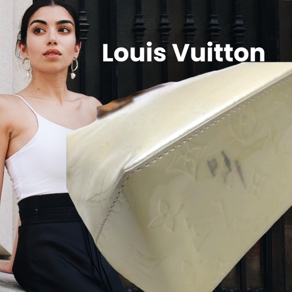 💯 LOUIS VUITTON LV ReadePM Cream Vernis Hand Bag - Picture 4 of 10